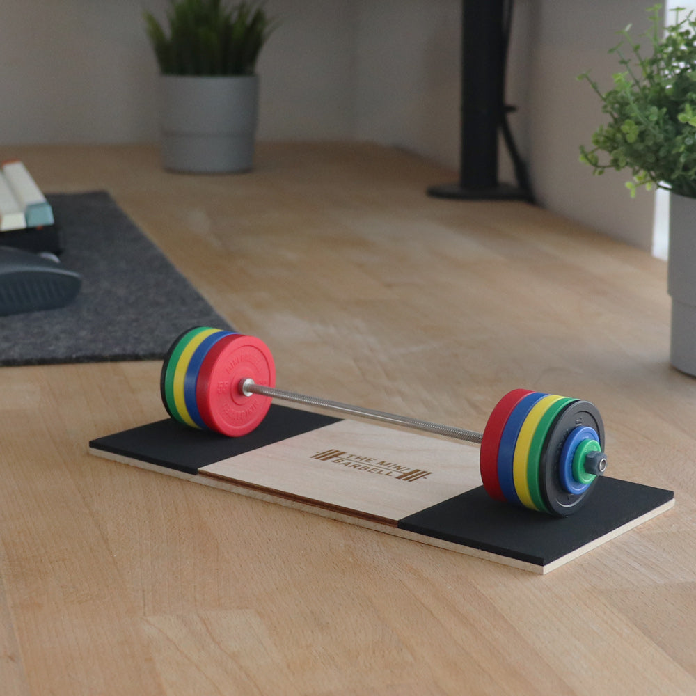 The Mini Deadlift Platform Stainless Steel Model Barbell PR