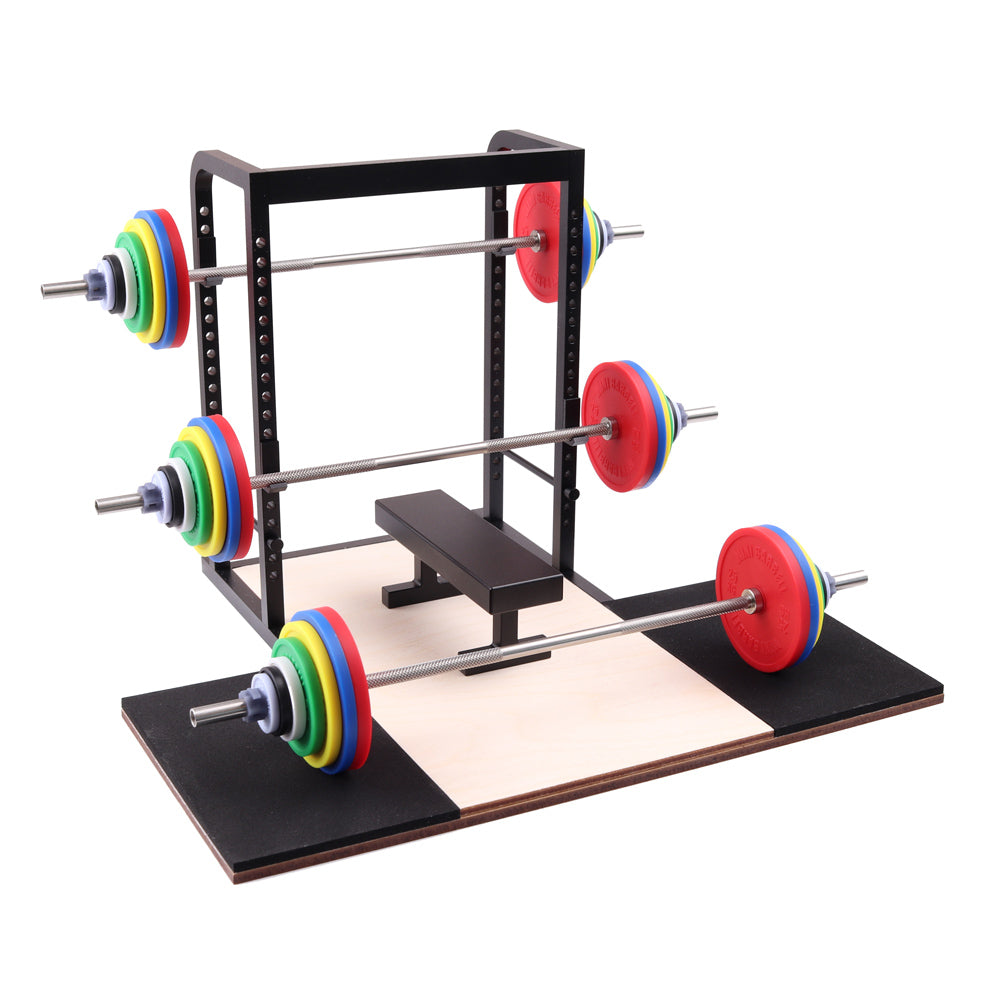 Tehe Rack The Mini Power Rack | Stainless Steel Model Barbell + PR Tracker – Mini ...